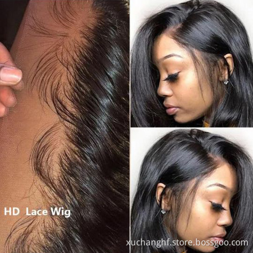 Wholesale Hd Transparent Lace Raw Mink Indian Virgin Hair Wigs Human Hair Lace Front Cuticle Aligned Human Hair Lace Front Wig